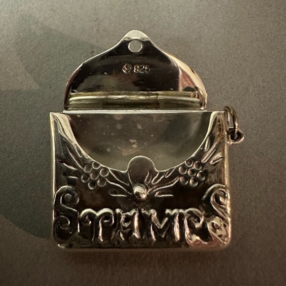 Vintage Style Silver 925 Stamp Envelope Charm - Picture 5 of 10